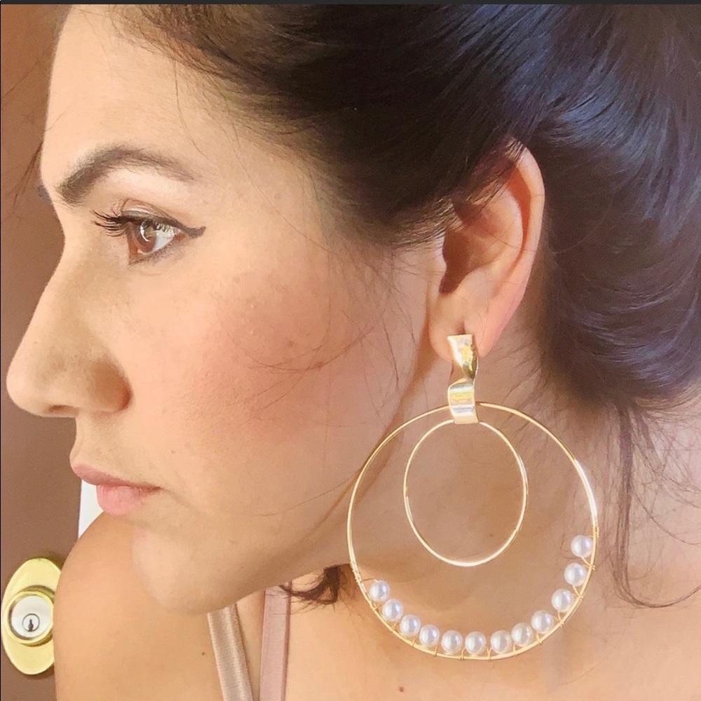 Gold Oversized Hoop Earrings